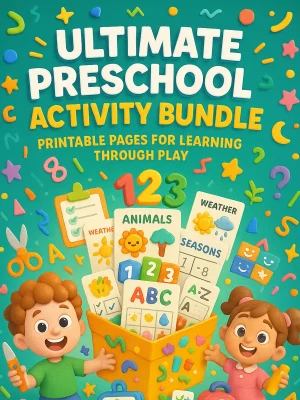 Paquete definitivo de actividades para preescolar: más de 490 páginas imprimibles para aprender jugando.